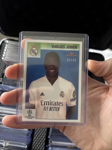 Vinicius Junior 2020 Topps Merlin Heritage 95 Blue /49