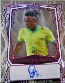 Vinicius Junior 2025 Leaf Metal Sports Heroes Purple /6