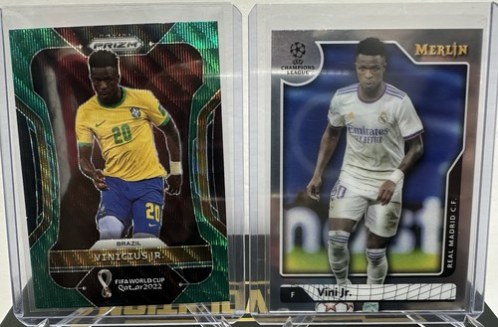 Vinicius Junior 2022 Panini Prizm World Cup Green Wave