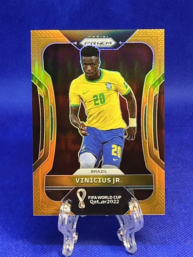 Vinicius Junior 2022 Panini Prizm World Cup Orange Prizm /25