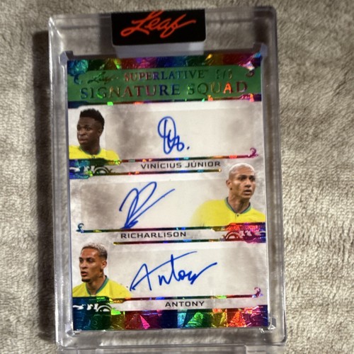 Vinicius Junior, Richarlison, Antony 2022 Leaf Signature Squad /5