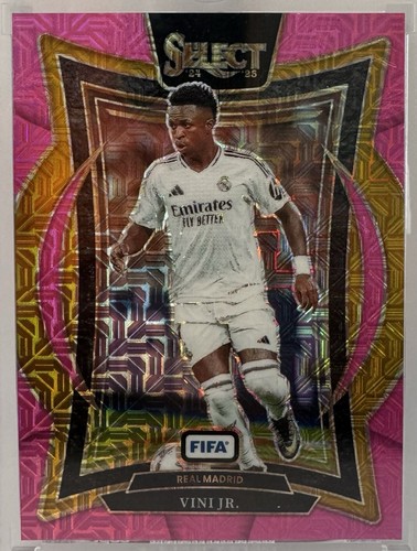 Vinicius Junior 2024 Panini Select FIFA Pink Mojo Prizm /299