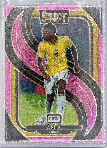 Vinicius Junior 2024 Panini Select FIFA Pink Mojo Prizm /299