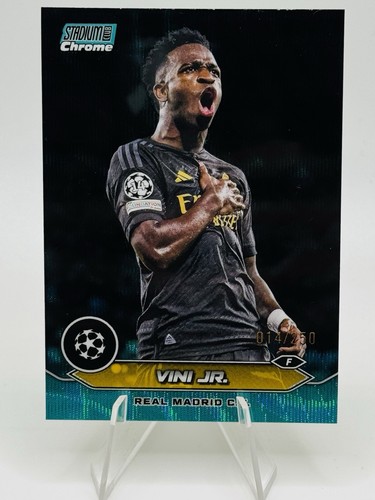 Vinicius Junior 2024 Topps Stadium Club Chrome Blue Wave /250
