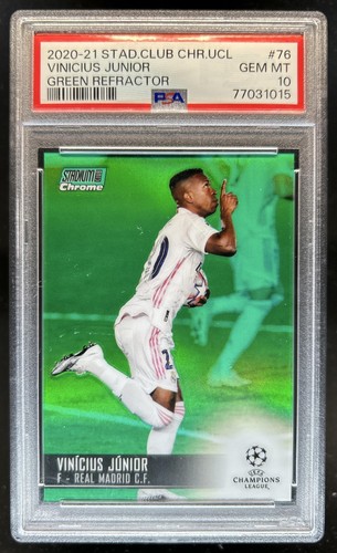 Vinicius Junior 2020 Panini Stadium Club Cromo UEFA Verde Rifrattore /99