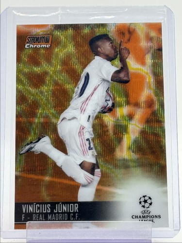 Vinicius Junior 2020 Topps Stadium Club Orange Yellow Wave