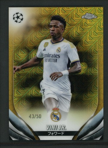 Vinicius Junior 2024 Topps Cromo UEFA Champions League Gold /50