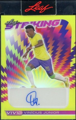 Vinicius Junior 2022 Leaf Vivid Yellow Prismatic /10