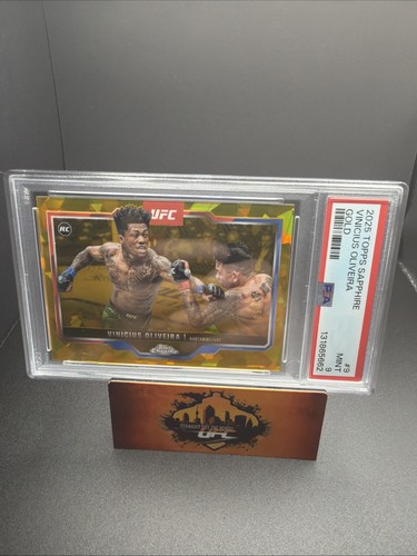 Vinicius Oliveira 2025 Topps Chrome Sapphire UFC Gold Refractor /50