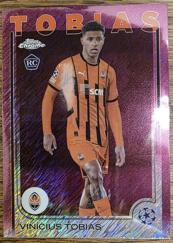 Vinicius Tobias 2024 Topps Chrome UEFA Purple Shimmer