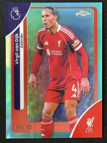 Virgil van Dijk 2025 Topps Chrome Aqua /199