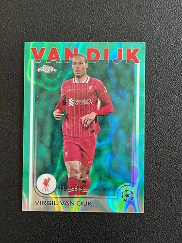 Virgil van Dijk 2024 Topps Chrome Aqua Lava Refractor /199
