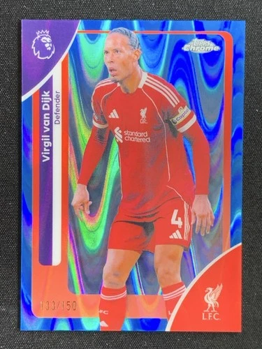 Virgil van Dijk 2026 Topps Chrome Blue RayWave /150