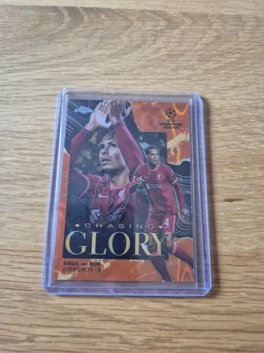 Virgil van Dijk 2021 Topps Chrome Champions League Orange