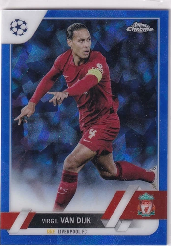 Virgil van Dijk 2022 Topps Chrome Champions League Sapphire