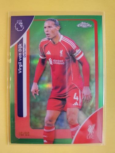 Virgil van Dijk 2026 Topps Chrome Green Refractor