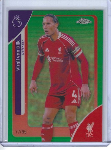 Virgil van Dijk 2026 Topps Chrome Green Refractor /99