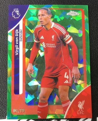 Virgil van Dijk 2025 Topps Chrome Green Refractor /99
