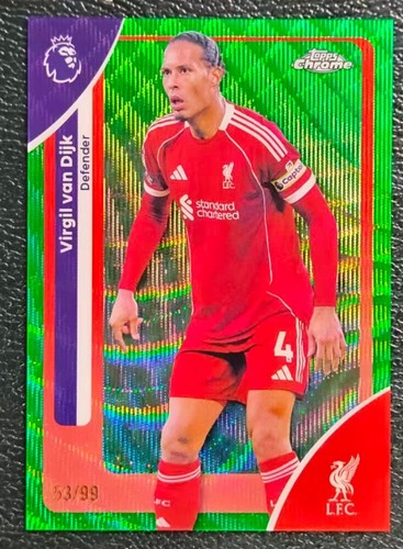 Virgil van Dijk 2026 Topps Chrome Green Wave /99