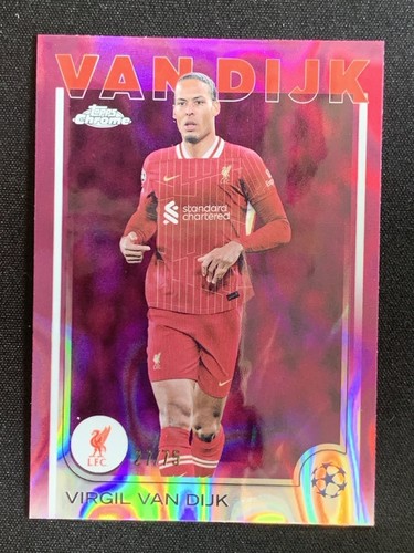 Virgil van Dijk 2024 Topps Chrome Magenta Refractor /75