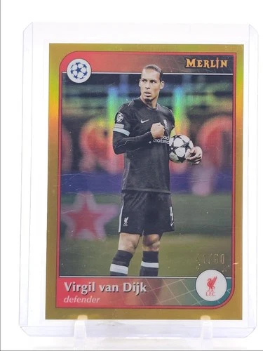 Virgil van Dijk 2025 Topps Chrome Merlin Gold Refractor /50