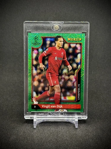 Virgil van Dijk 2022 Topps Chrome Merlin Green Mojo Refractor /99