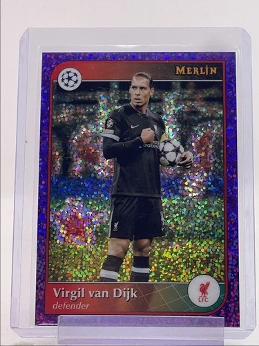 Virgil van Dijk 2024 Topps Chrome Merlin Purple Speckle /15