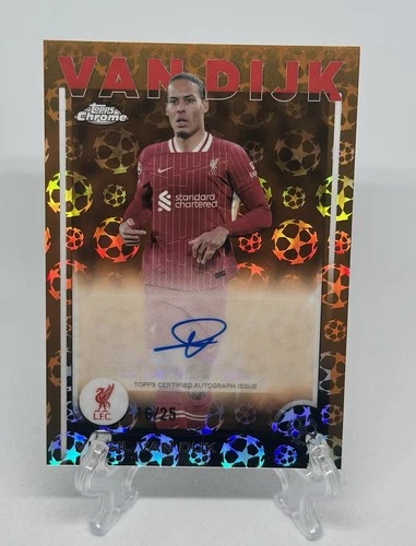 Virgil van Dijk 2024 Topps Chrome Orange /25