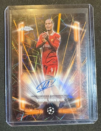 Virgil van Dijk 2024 Topps Chrome Orange Black Lazer /25