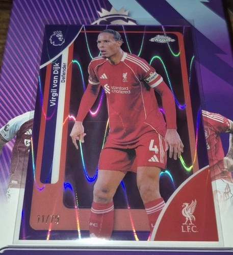 Virgil van Dijk 2026 Topps Chrome Premier League /75