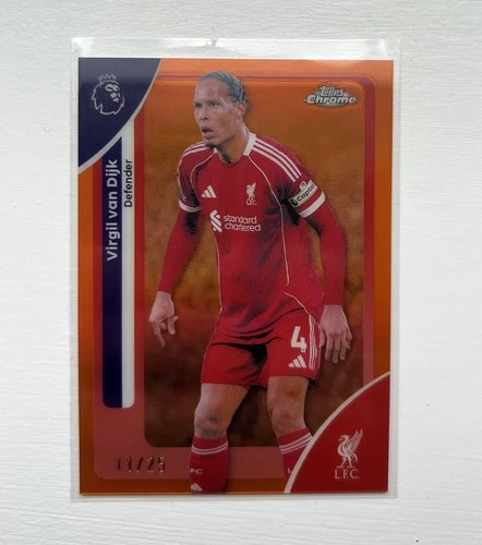 Virgil van Dijk 2026 Topps Chrome Premier League Orange /25