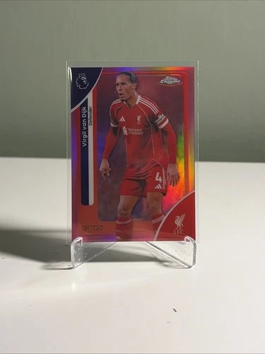Virgil van Dijk 2025 Topps Chrome Premier League Pink /250