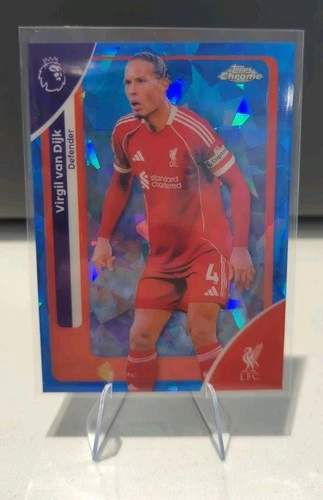 Virgil van Dijk 2025 Topps Chrome Premier League Sapphire