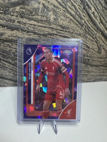 Virgil van Dijk 2026 Topps Chrome Premier League Sapphire Purple /15