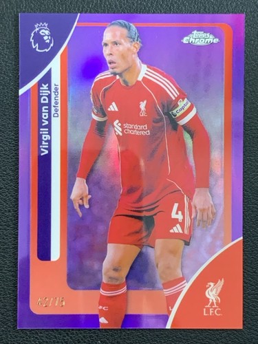 Virgil van Dijk 2025 Topps Chrome Purple /75