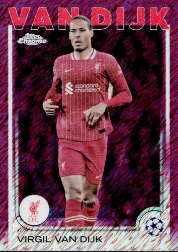 Virgil van Dijk 2024 Topps Chrome Purple Refractor