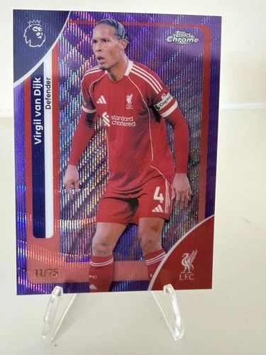 Virgil van Dijk 2026 Topps Chrome Purple Refractor /75