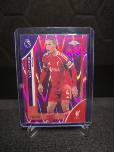 Virgil van Dijk 2025 Topps Chrome Purple Wave /250