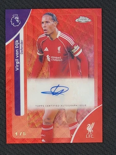Virgil van Dijk 2025 Topps Chrome Red /5