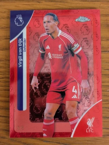 Virgil van Dijk 2025 Topps Chrome Red /5