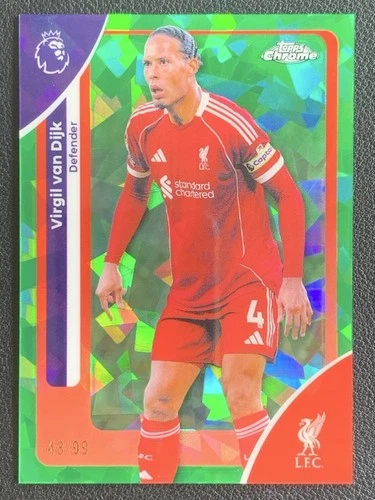 Virgil van Dijk 2026 Topps Chrome Sapphire Green /99