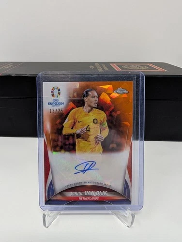 Virgil van Dijk 2024 Topps Chrome Sapphire Orange /25