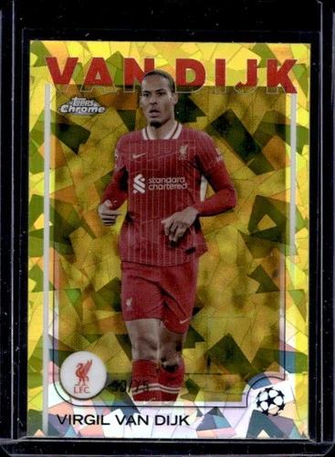 Virgil van Dijk 2024 Topps Chrome Sapphire Yellow Refractor /75