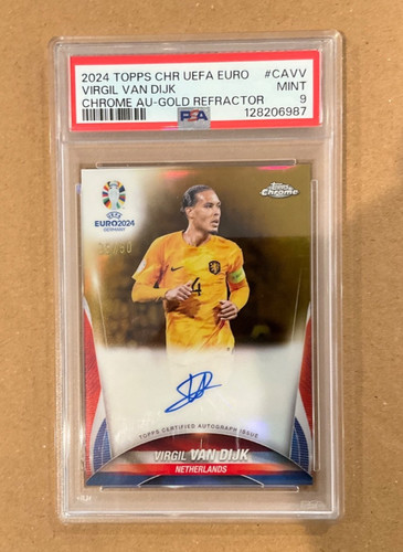 Virgil Van Dijk 2024 Topps Chrome UEFA EURO Oro /50