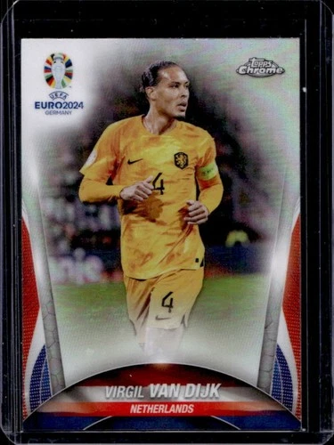 Virgil van Dijk 2023 Topps Chrome UEFA Euro Refractor