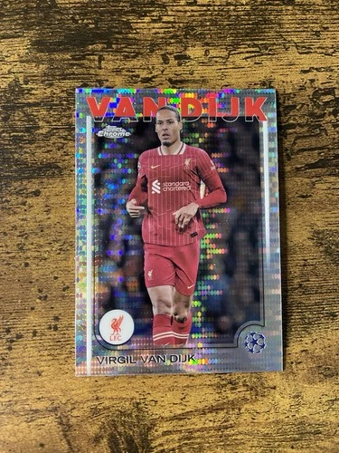 Virgil van Dijk 2024 Topps Chrome UEFA Pulsar Refractor