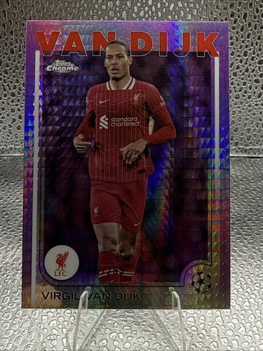 Virgil van Dijk 2024 Topps Chrome UEFA Purple Prism /299