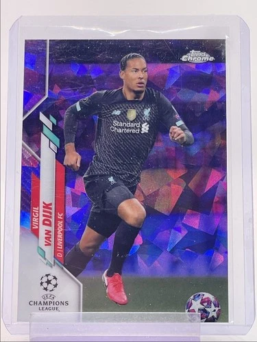 Virgil van Dijk 2019 Topps Chrome UEFA Sapphire Purple /25