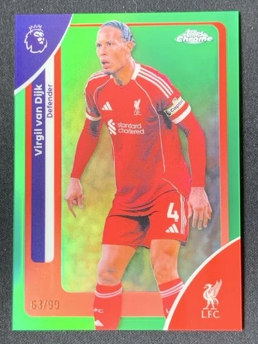 Virgil van Dijk 2025 Topps Chrome Verde /99