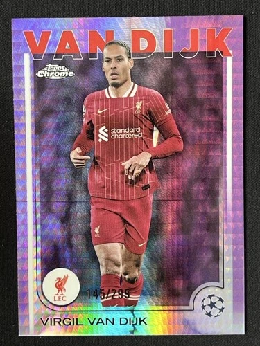 Virgil van Dijk 2024 Topps Chrome Violet Prism Refractor /299